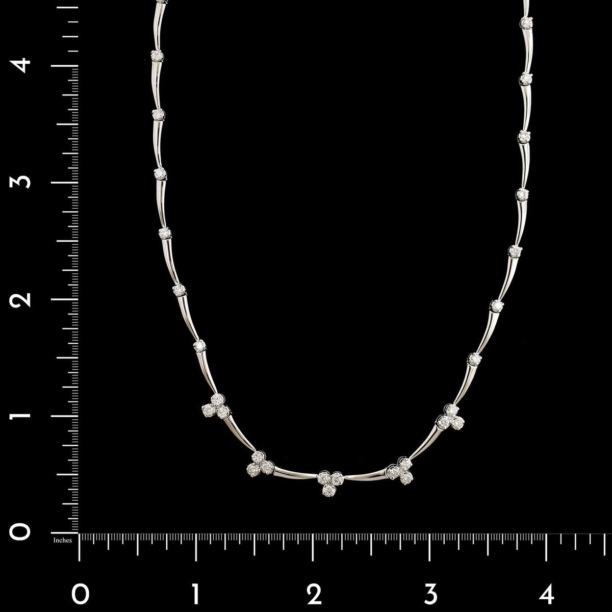18K White Gold Estate Diamond Necklace