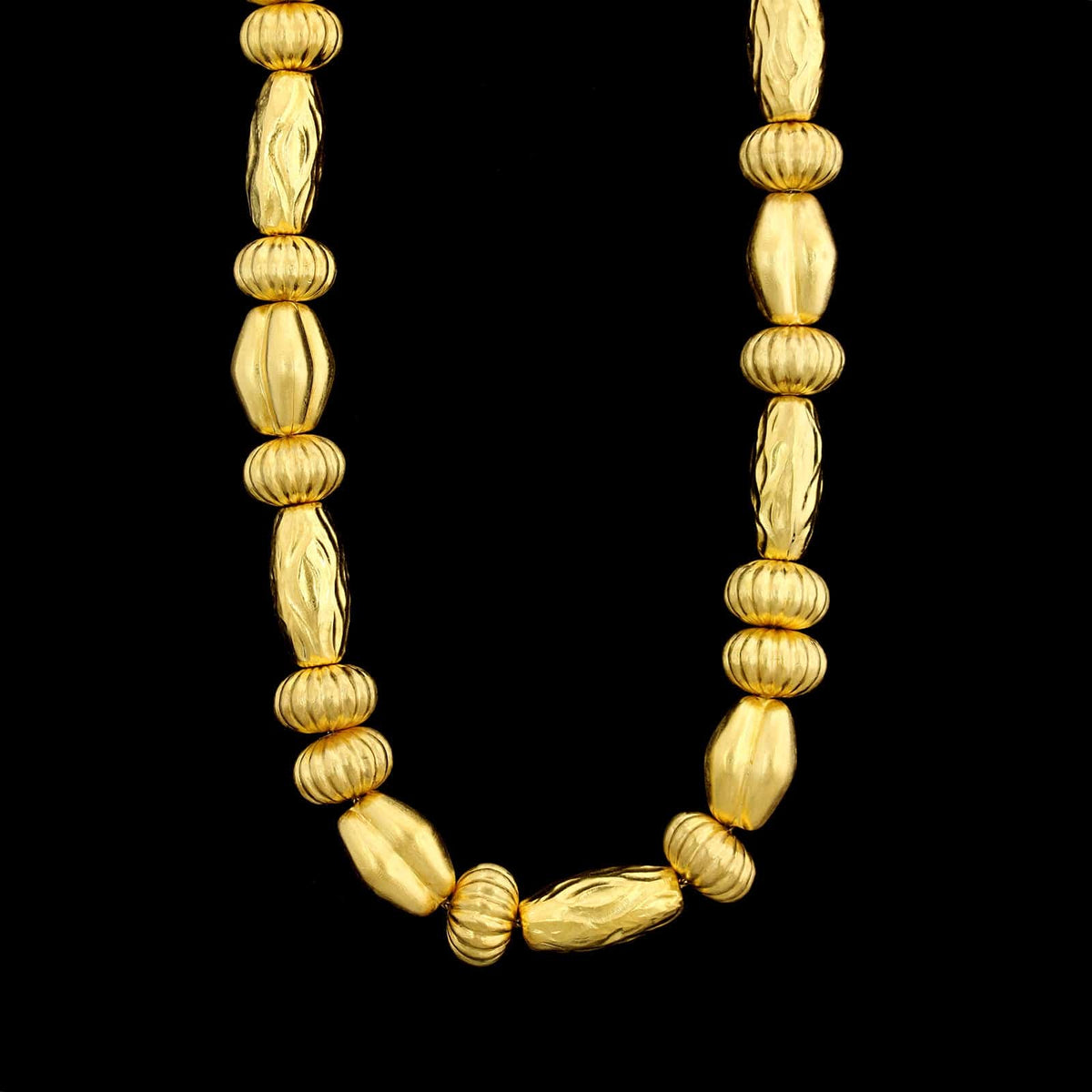 Ilias Lalounis 21K and 22K Yellow Gold Estate Bead Necklace