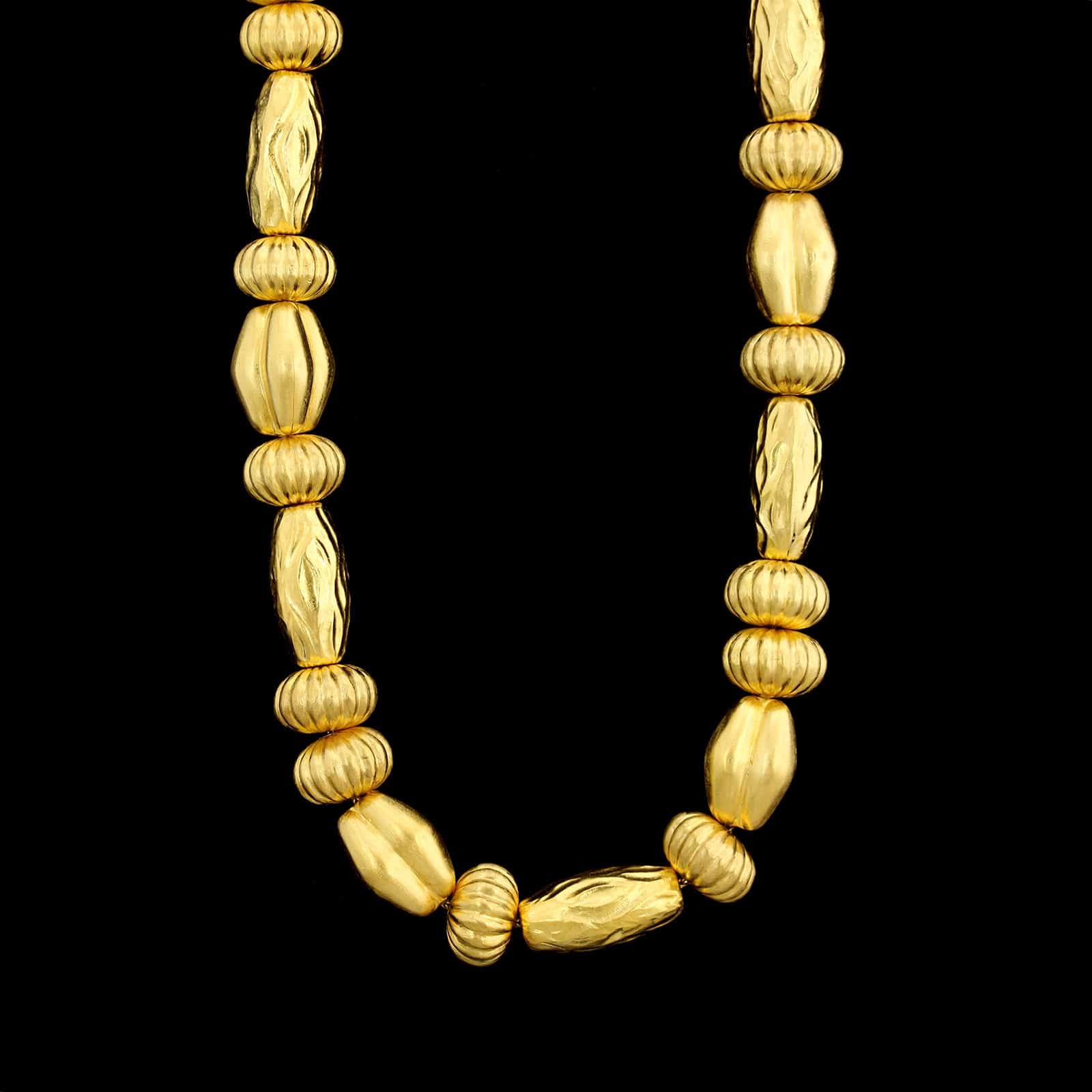Ilias Lalounis 21K and 22K Yellow Gold Estate Bead Necklace