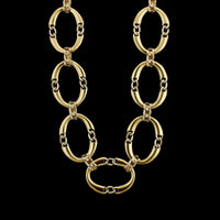 Tiffany & Co. Paloma Picasso 18K Two-tone Gold Estate Oval Fancy Link Necklace