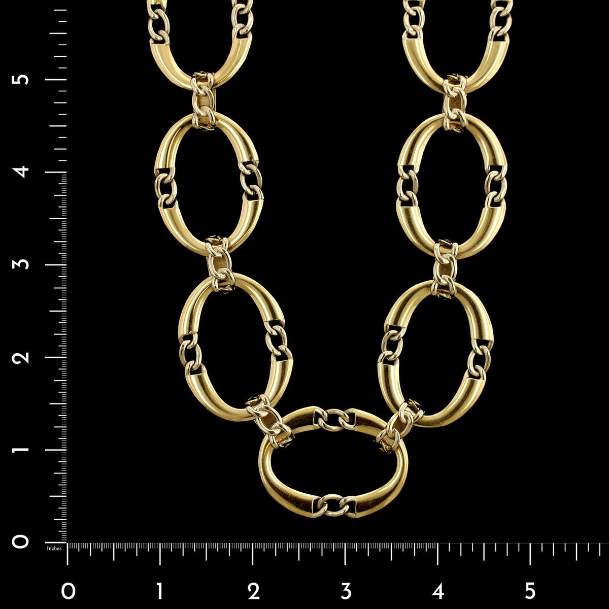 Tiffany & Co. Paloma Picasso 18K Two-tone Gold Estate Oval Fancy Link Necklace