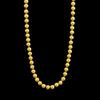 24K Yellow Gold Estate Beaded Necklace