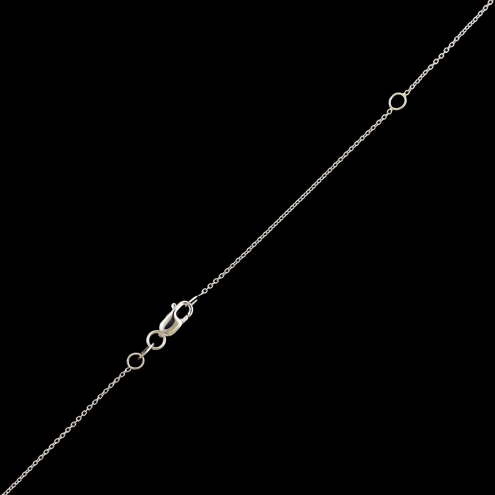 Roberto Coin 18K White Gold Estate Diamond Initial R Pendant Necklace