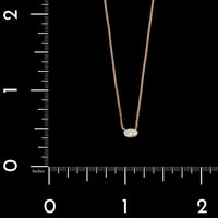 18K Rose Gold Estate Diamond Pendant Necklace