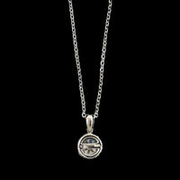 14K White Gold Estate Diamond Solitaire Pendant Necklace