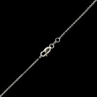 14K White Gold Estate Diamond Solitaire Pendant Necklace