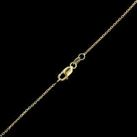 14K Yellow Gold Estate Sapphire and Diamond Halo Pendant Necklace