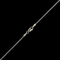 14K White Gold Estate Diamond Bezel Pendant Necklace