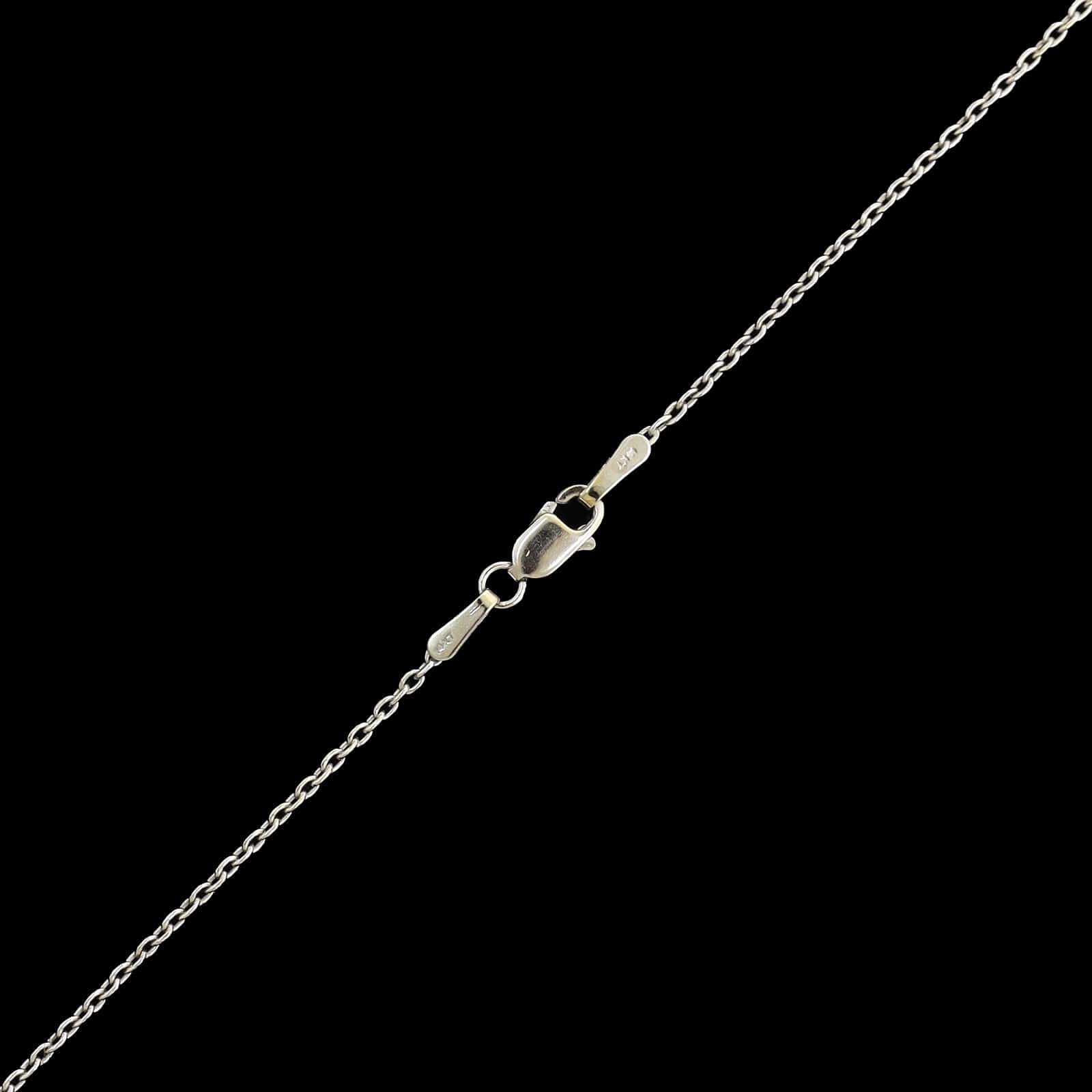 14K White Gold Estate Diamond Bezel Pendant Necklace