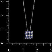 14K White Gold Estate Sapphire and Diamond Necklace