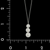 Tiffany & Co. Platinum Estate Diamond Drop Pendant Necklace