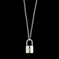 Louis Vuitton Sterling Silver Estate Locket Pendant Necklace