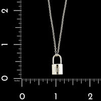 Louis Vuitton Sterling Silver Estate Locket Pendant Necklace