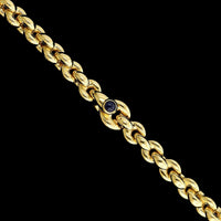 18K Yellow Gold Estate Graduated Fancy Link Necklace