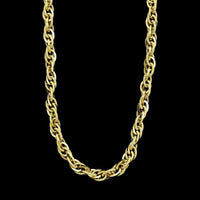 14K Yellow Gold Estate Hollow Fancy Link Necklace