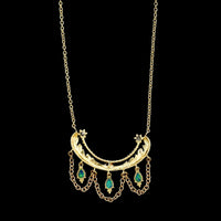 14K Yellow Gold Estate Opal and Diamond Lavaliere Necklace
