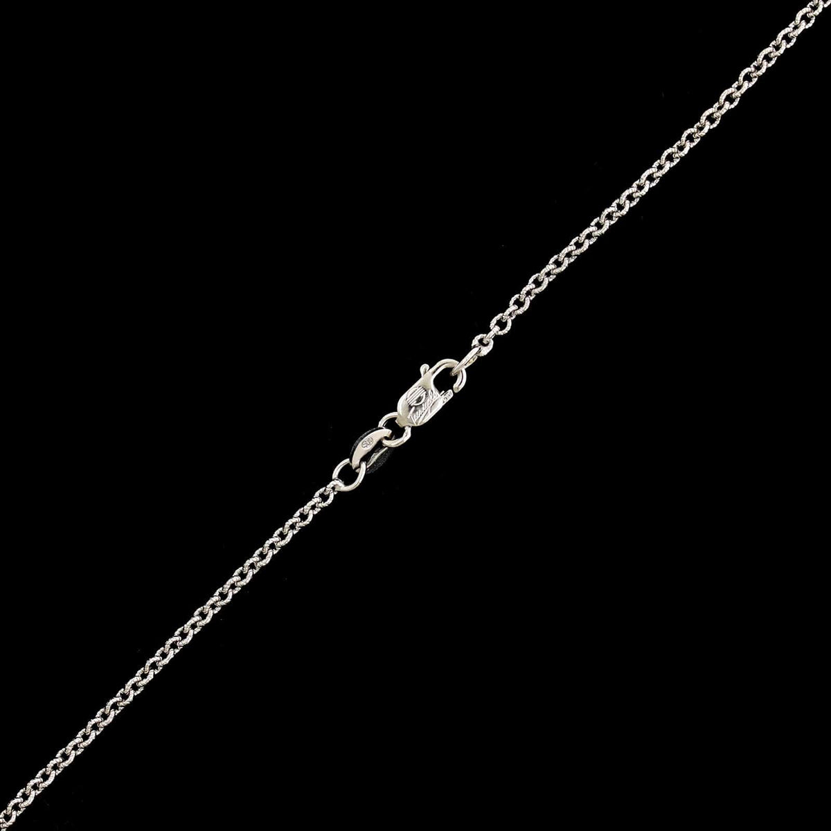 14K White Gold Estate Amethyst Pendant Necklace