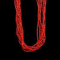 Alishan 18K Yellow Gold and Platinum Estate Coral and Diamond Necklace