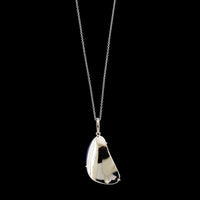 Lightning Ridge 18K White Gold Estate Opal and Diamond Pendant Necklace