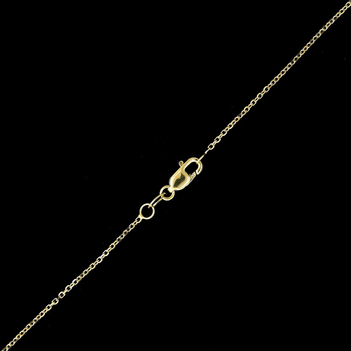 14K Yellow Gold Estate Diamond Pendant Necklace