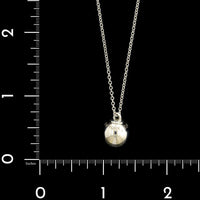 Tiffany & Co. Sterling Silver Estate 12.75MM Hardwear Ball Pendant Necklace