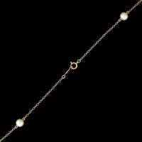Mikimoto 18K Yellow Gold Estate Cultured Pearl Tin Cup Necklace