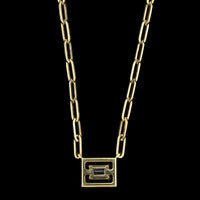 Tiffany & Co. 8K Yellow Gold Estate Tanzanite Jewel Box Necklace