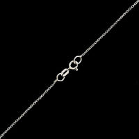 14K White Gold Sapphire and Diamond Pendant Necklace