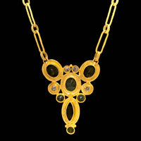 Gurhan 24K Yellow Gold Peridot and Diamond Necklace