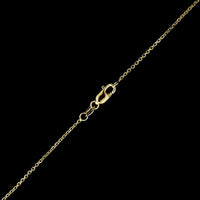14K Yellow Gold Estate Garnet and Diamond Pendant Necklace