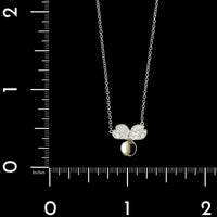 Tiffany &amp; Co. Platinum Estate Pape Flower Diamond Necklace