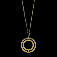 Tiffany & Co. 18K Yellow Gold Estate T Circle Pendant Necklace