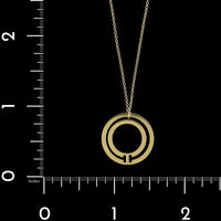 Tiffany & Co. 18K Yellow Gold Estate T Circle Pendant Necklace