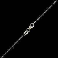14K White Gold Estate Diamond Solitaire Pendant Necklace