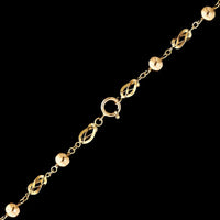 19K Rose Gold Estate Fancy Link Ball Necklace