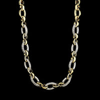 18K Two-tone Gold Estate Diamond Necklace