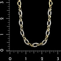 18K Two-tone Gold Estate Diamond Necklace