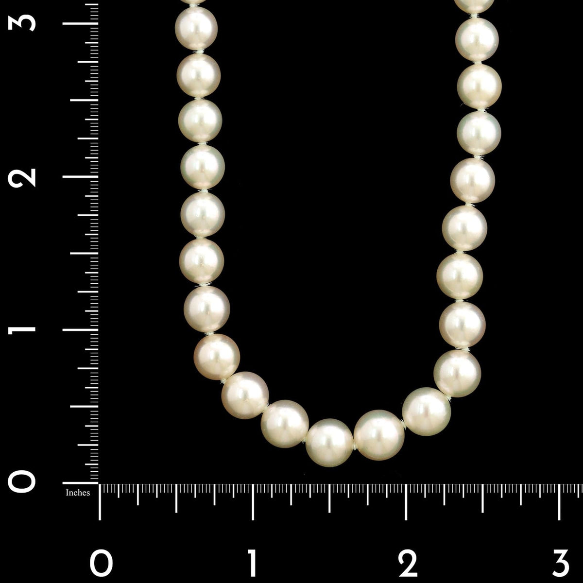 Mikimoto 18K White Gold Estate Akoya Cultured Pearl Necklace
