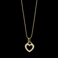 Tiffany & Co. 18K Yellow Gold Estate Sentimental Heart Diamond Pendant Necklace