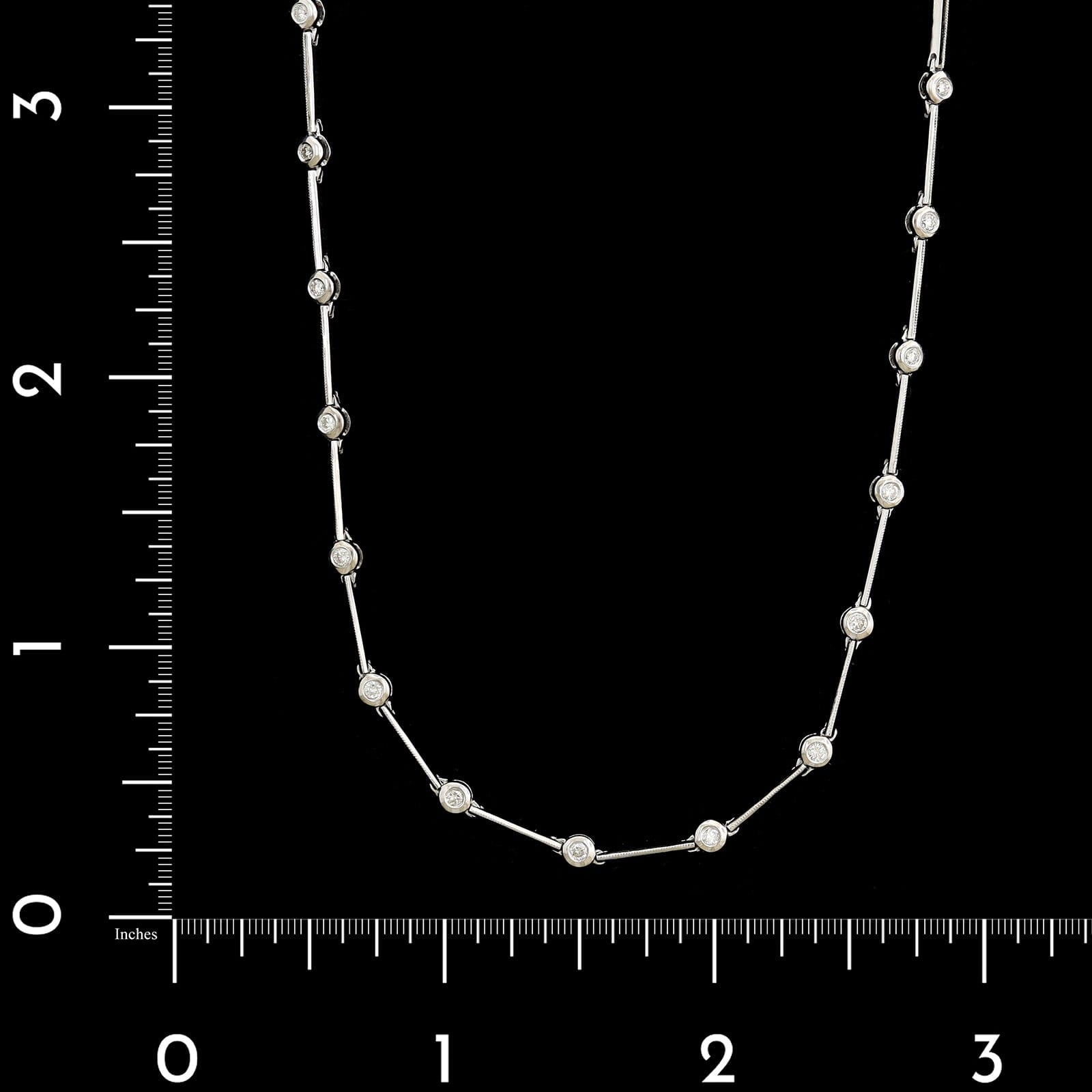 14K White Gold Estate Diamond Necklace