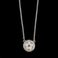 14K White Gold Estate Diamond Pendant