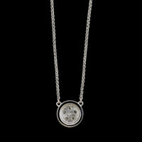 14K White Gold Estate Diamond Pendant