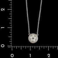 14K White Gold Estate Diamond Pendant