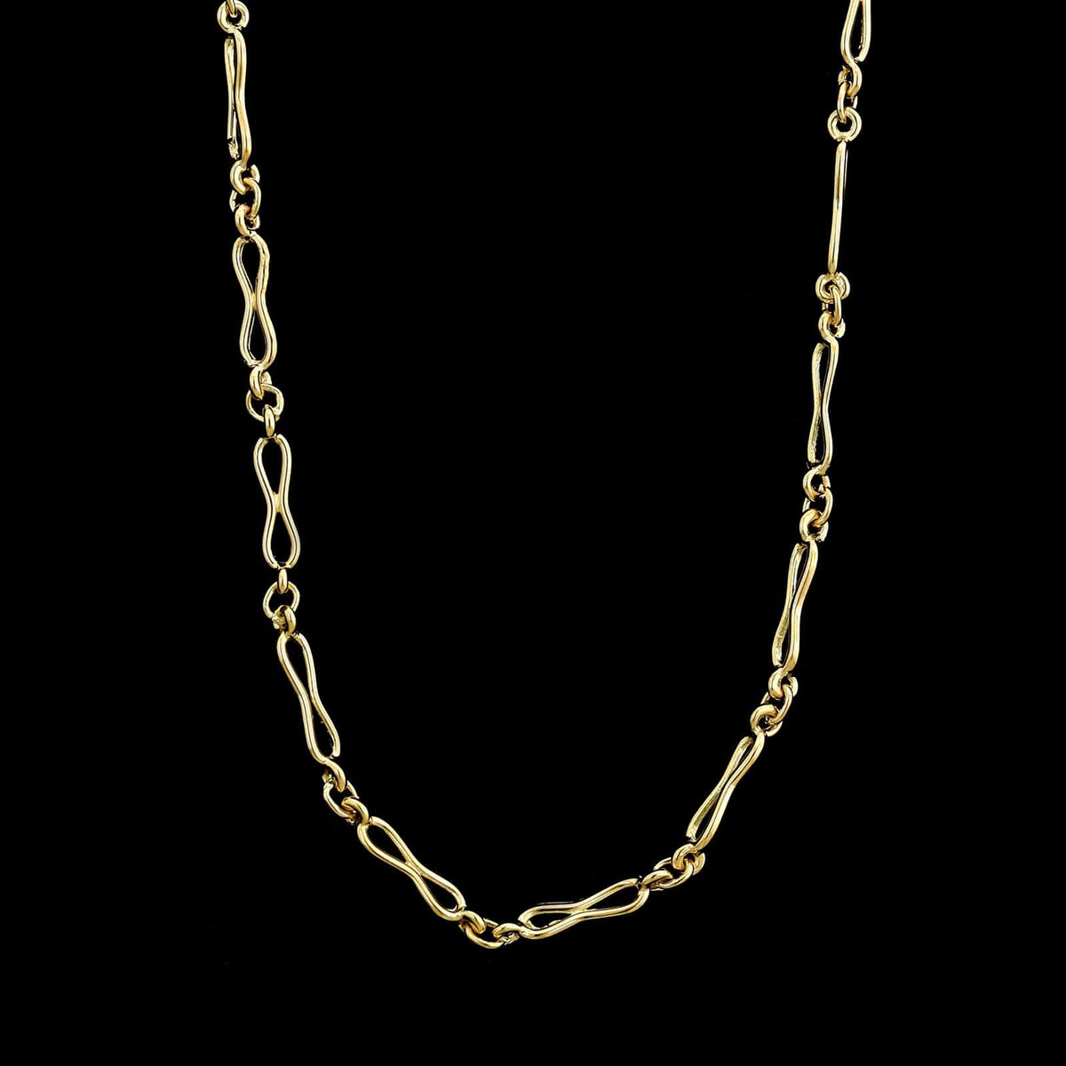 18K Yellow Gold Estate Fancy Link Necklace