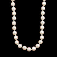 Mikimoto 18K White Gold Estate Akoya Cultured Pearl Necklace