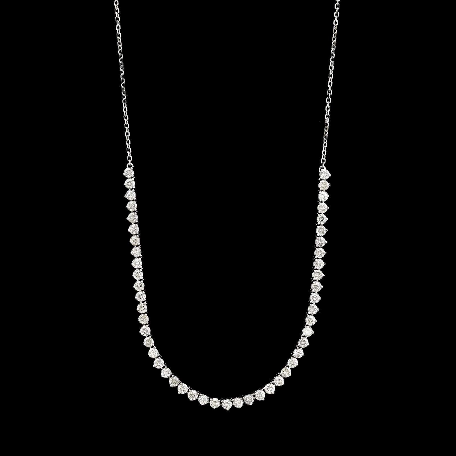 18K White Gold Estate Diamond Necklace