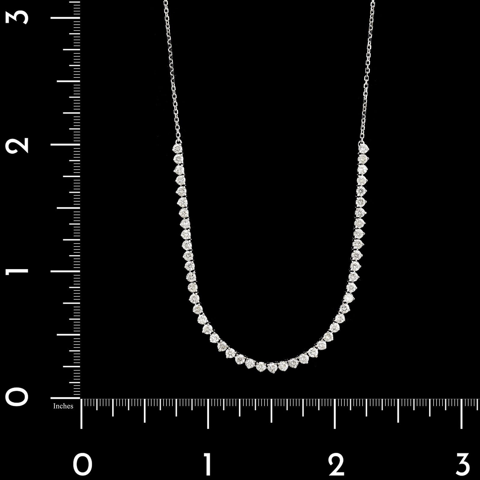 18K White Gold Estate Diamond Necklace