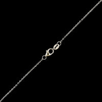 14K White Gold Estate Diamond Flower Pendant Necklace