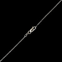 14K White Gold Estate Three Stone Diamond Pendant Necklace