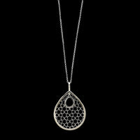 14K White Gold Estate Diamond Pendant Necklace